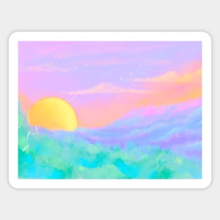 Candyfloss sunset Sticker